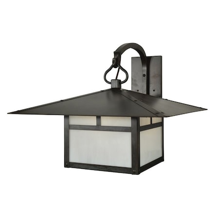 Arroyo Craftsman 20" Monterey Wall Mount Without Overlay (Empty), Slate, Almond Mica Glass MB-20EAM-S